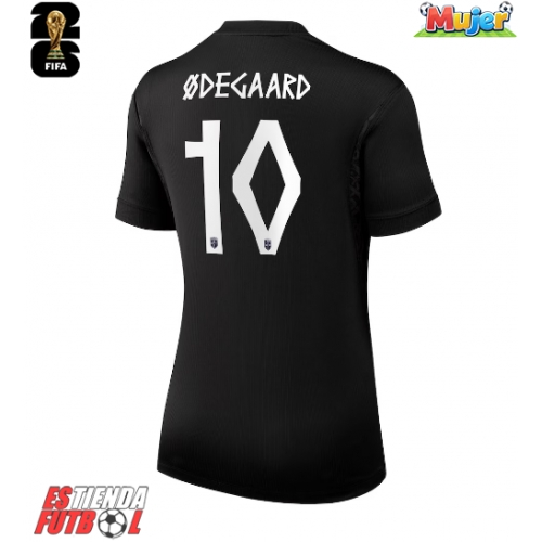 Noruega Martin Odegaard #10 Segunda Equipación Mujer Mundial 2026 Manga Corta